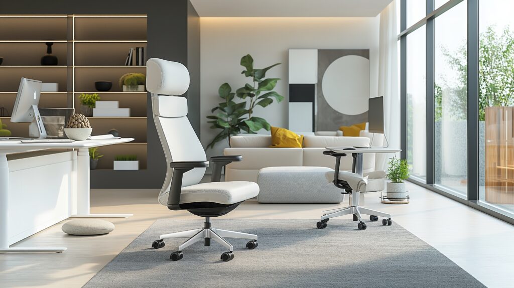 modern office space with comfortable chairs and natural light
